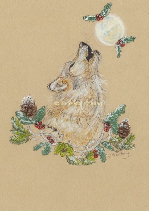 Yule wolf by Julie Rabischung